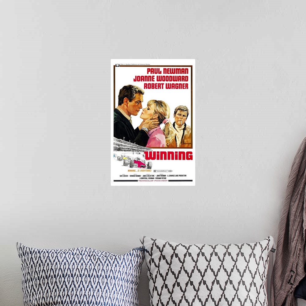 A bohemian room featuring Winning - Vintage Movie Poster