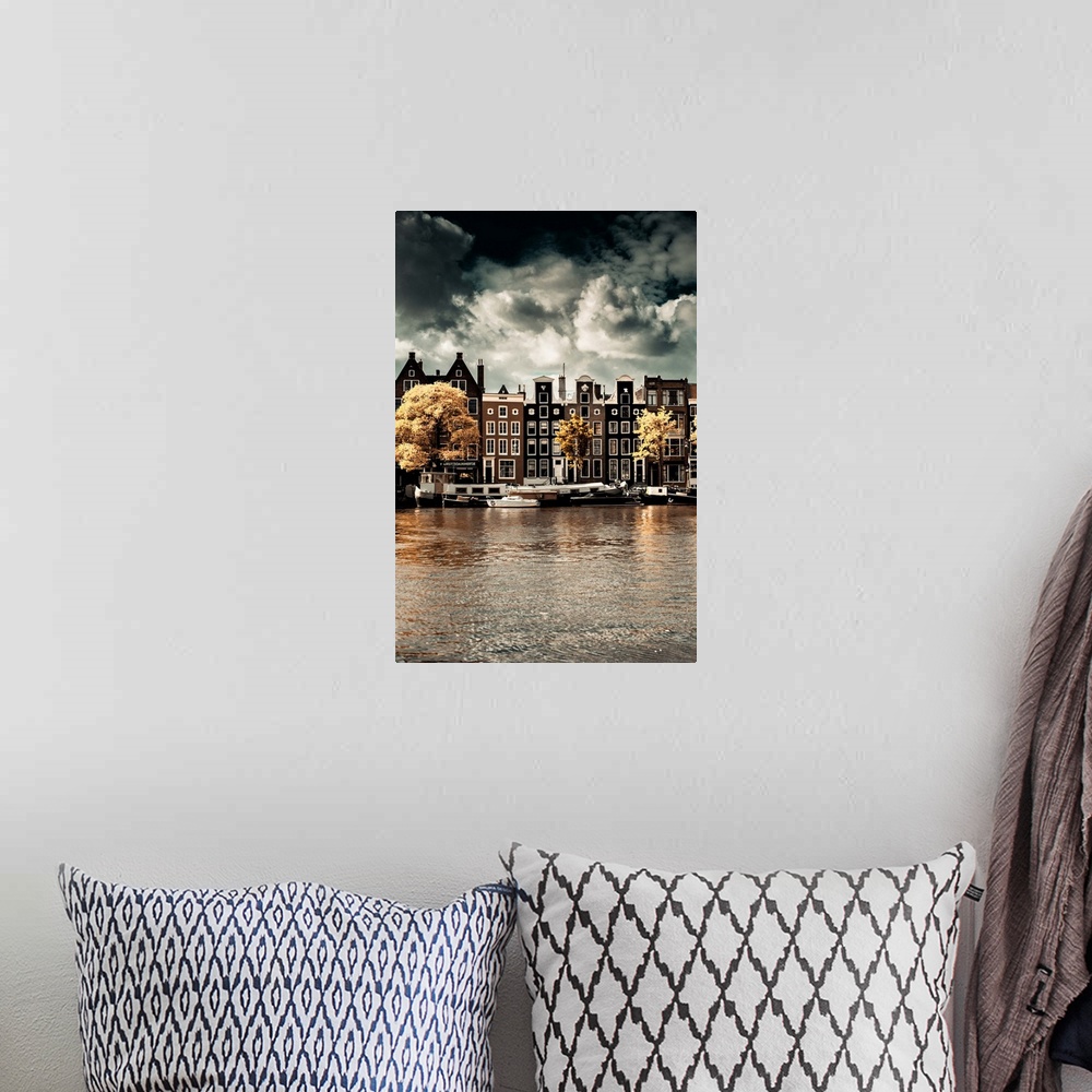 A bohemian room featuring Amsterdam Autumn Canal I