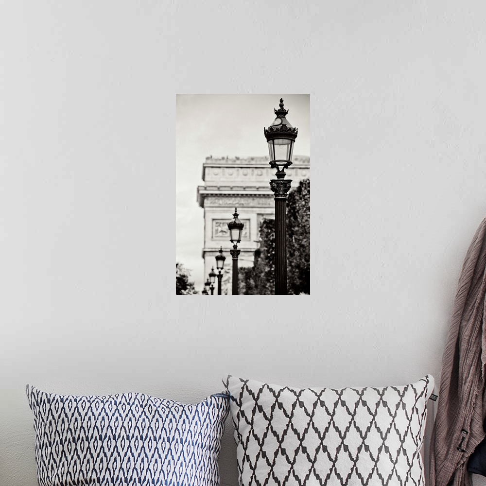 A bohemian room featuring Parisian Lightposts BW I