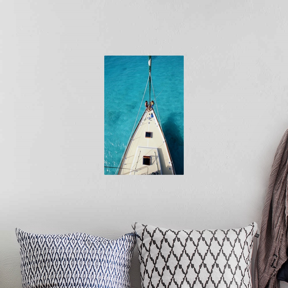 A bohemian room featuring Bow of Sailboat