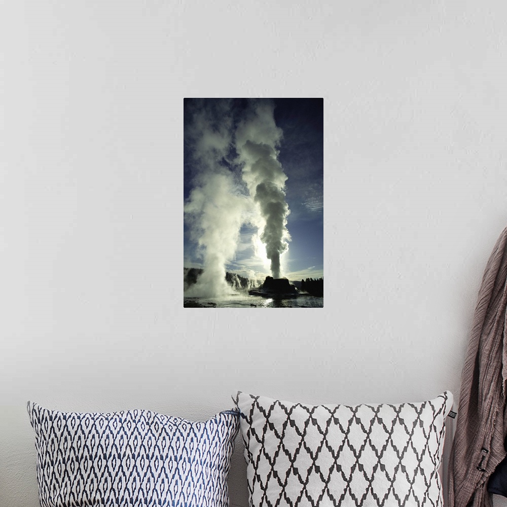 A bohemian room featuring Castle Geyser ,Yellowstone National Park ,Wyoming