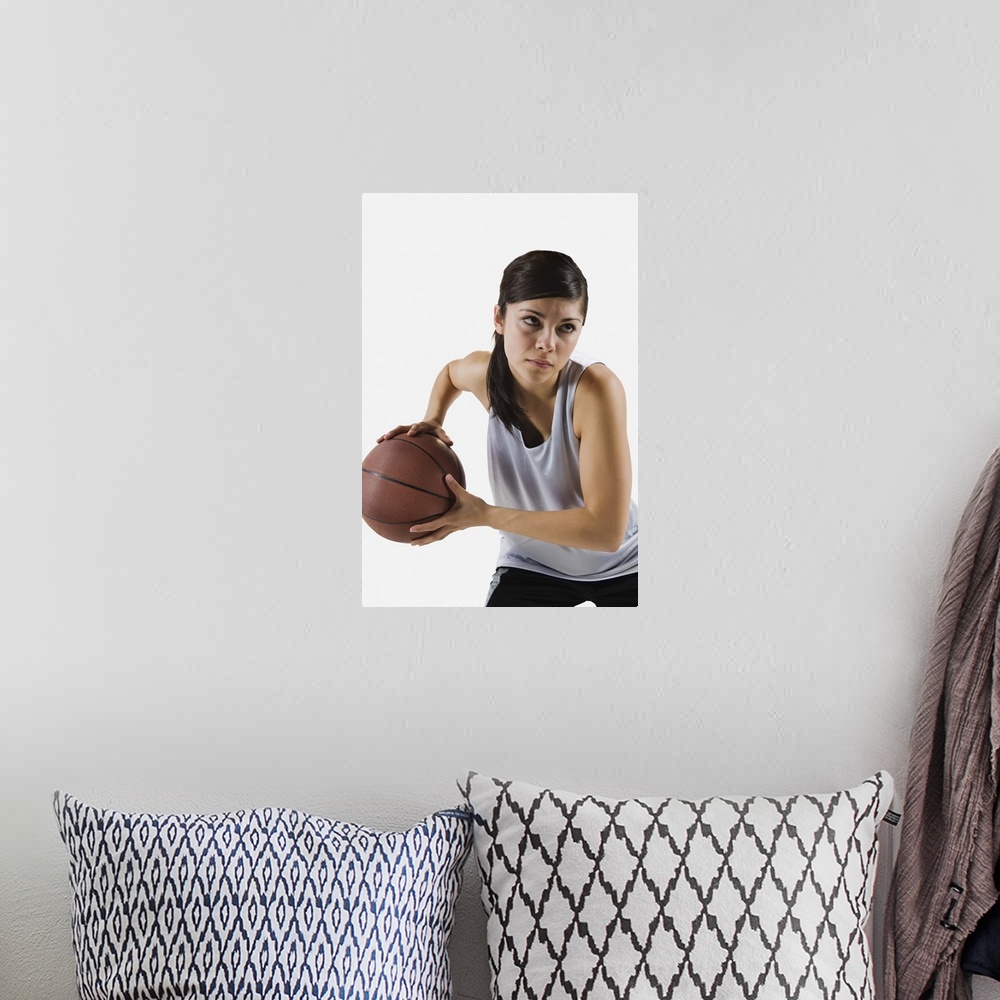 A bohemian room featuring Female basketball player