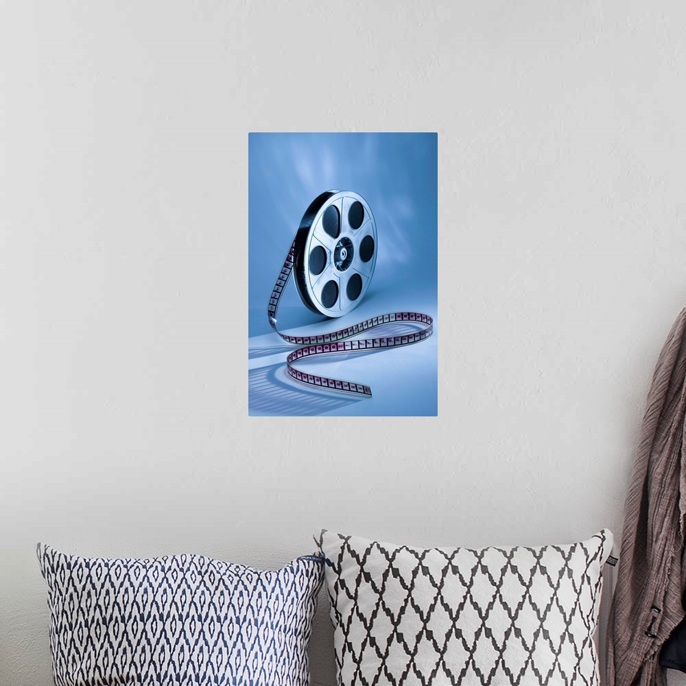 A bohemian room featuring Film reel