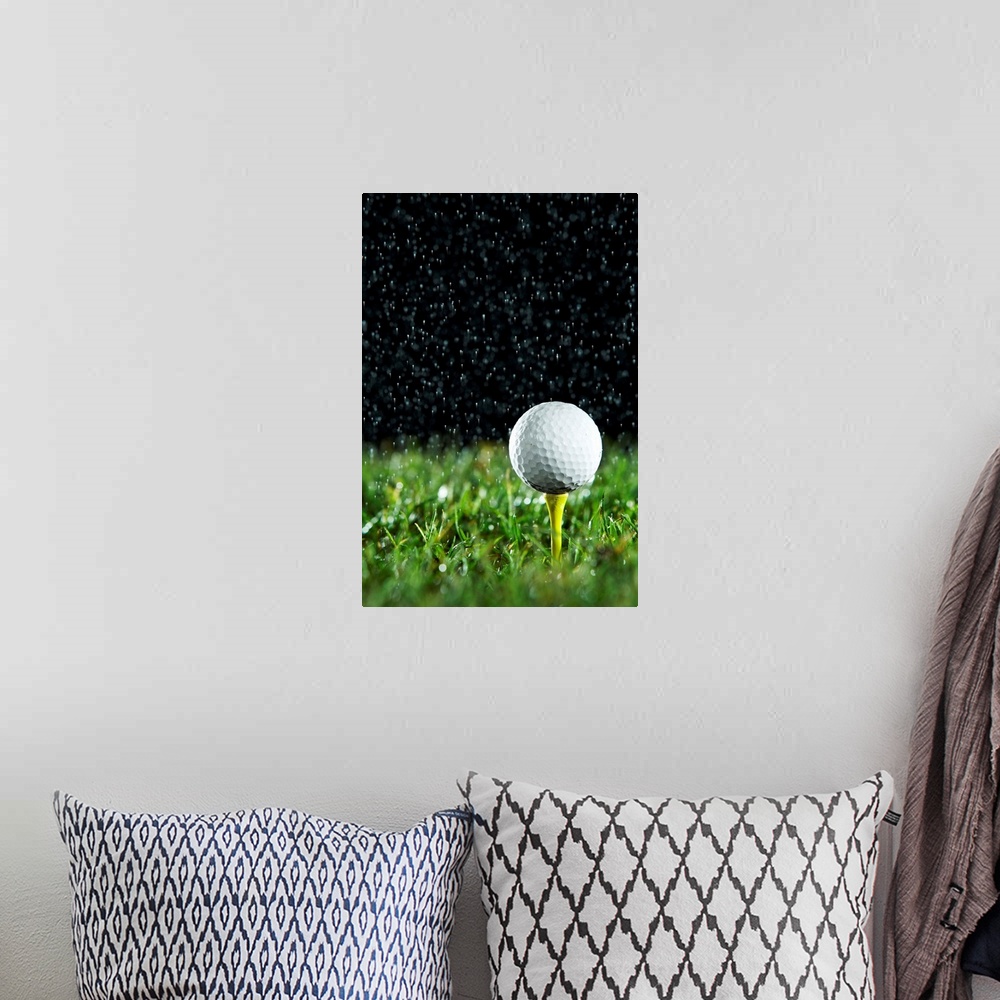 A bohemian room featuring Golf ball on tee in rain
