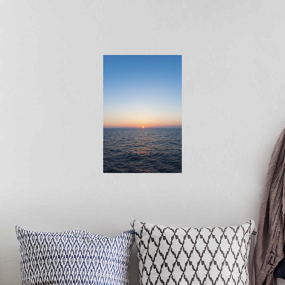 A bohemian room featuring Greece, Aegean Sea horizon at sunset