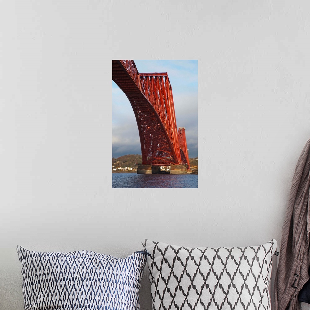 A bohemian room featuring Iconic Forth Rail Bridge, crossing the Firth of Forth near Edinburgh. Bridge built by civil engin...
