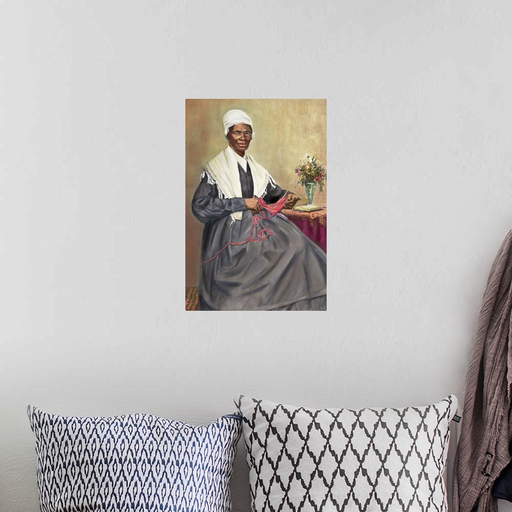 A bohemian room featuring Illustration Of Sojourner Truth After A Photograph