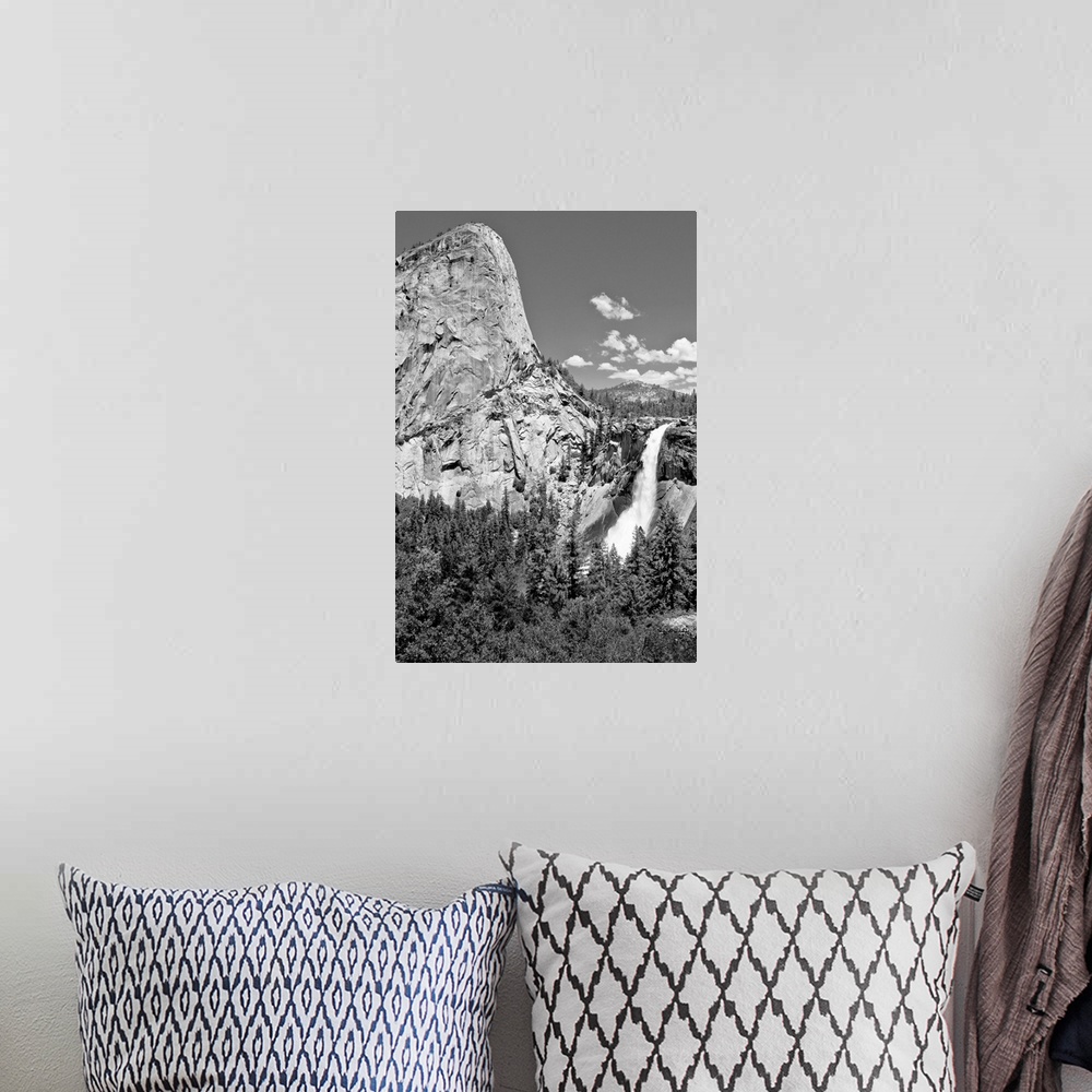 A bohemian room featuring Liberty Cap and Nevada Fall in Yosemite National Park.