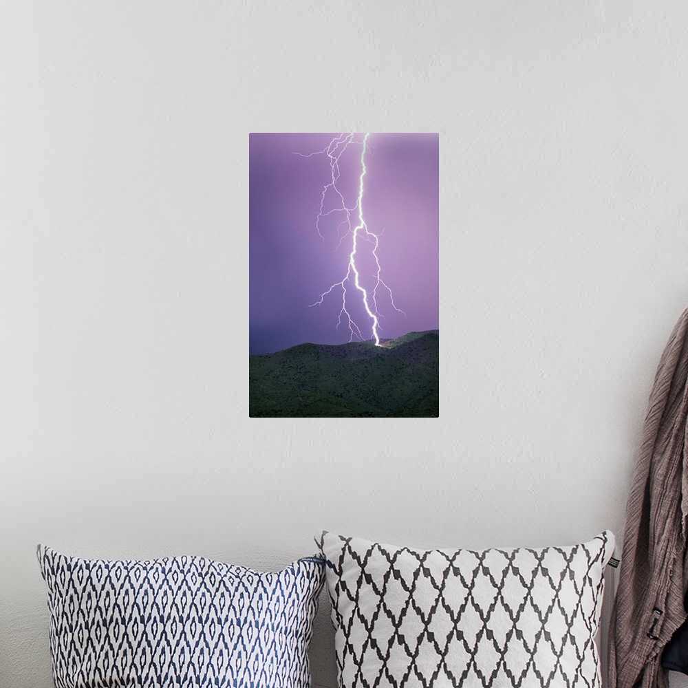 A bohemian room featuring Lightning Strike Near Tucson