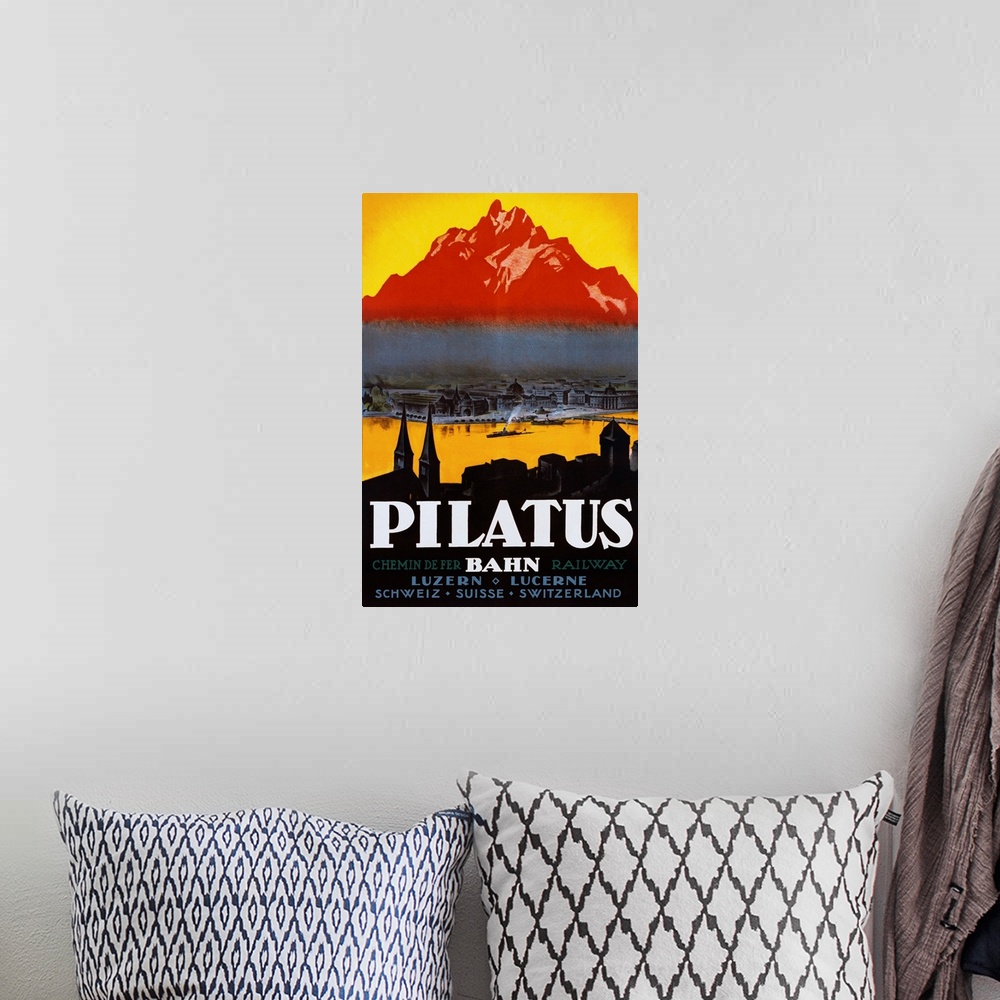 A bohemian room featuring Pilatus Poster