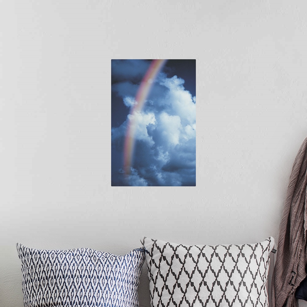 A bohemian room featuring Rainbow with clouds