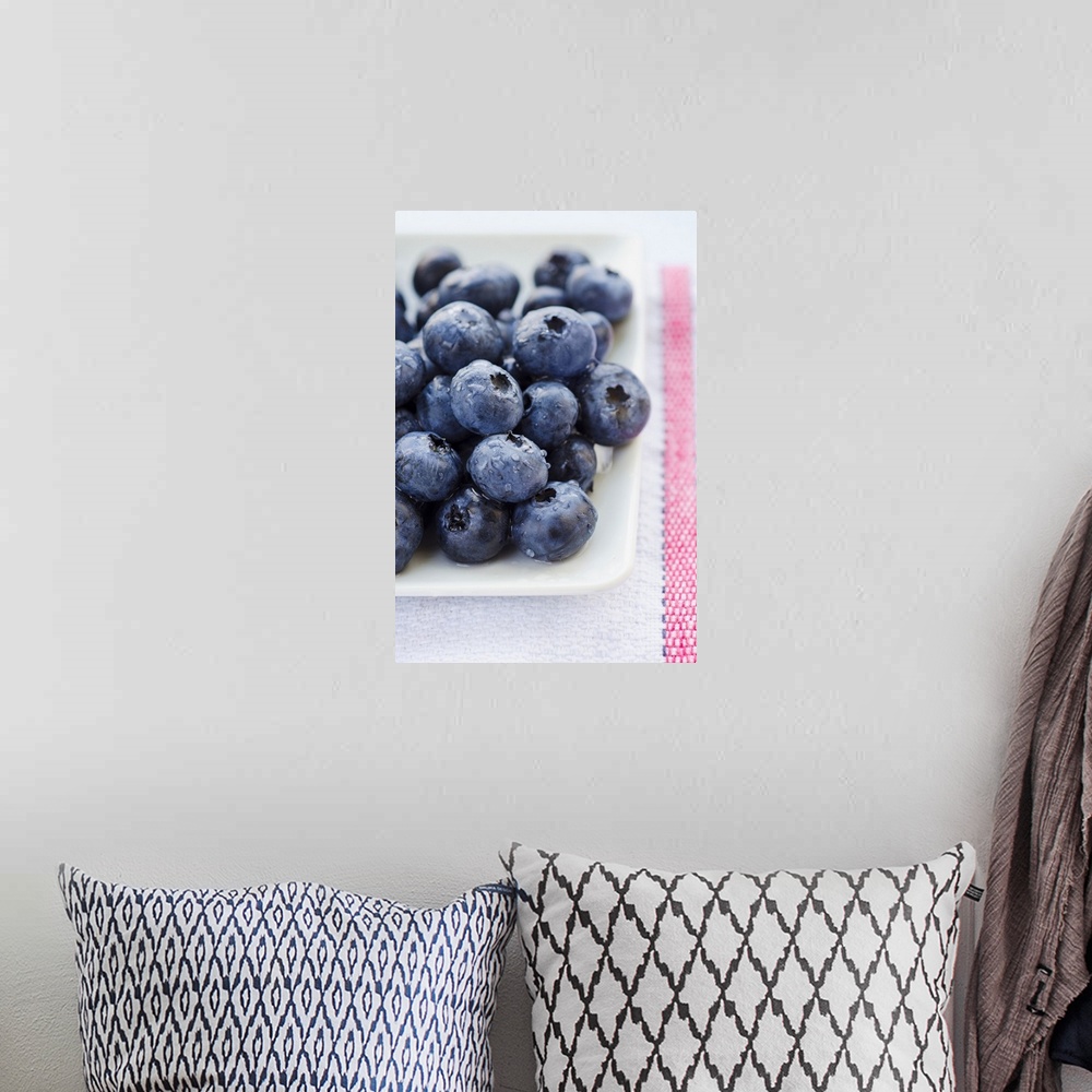 A bohemian room featuring Studio shot of blueberries