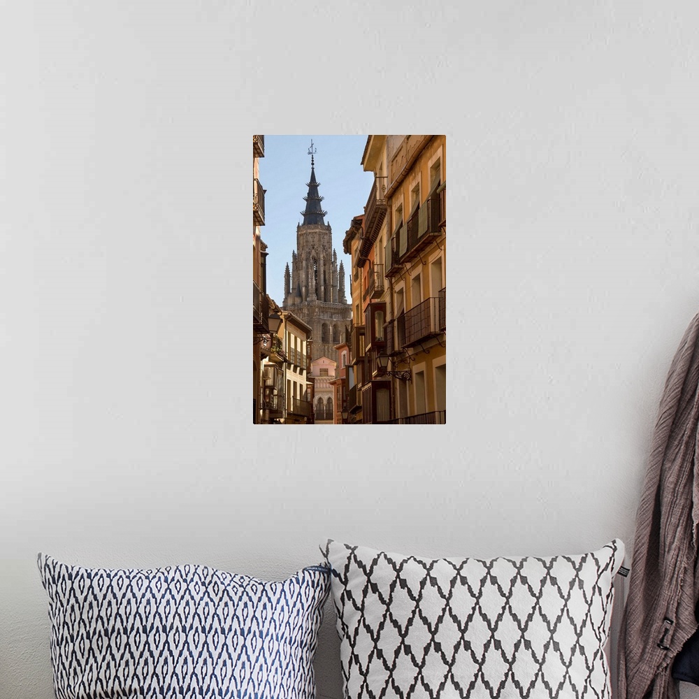 A bohemian room featuring The Cathedral in the city of Toledo in the La Mancha region of central Spain.