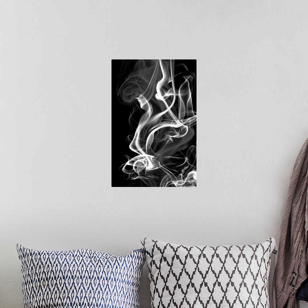 A bohemian room featuring Black Smoke Abstract