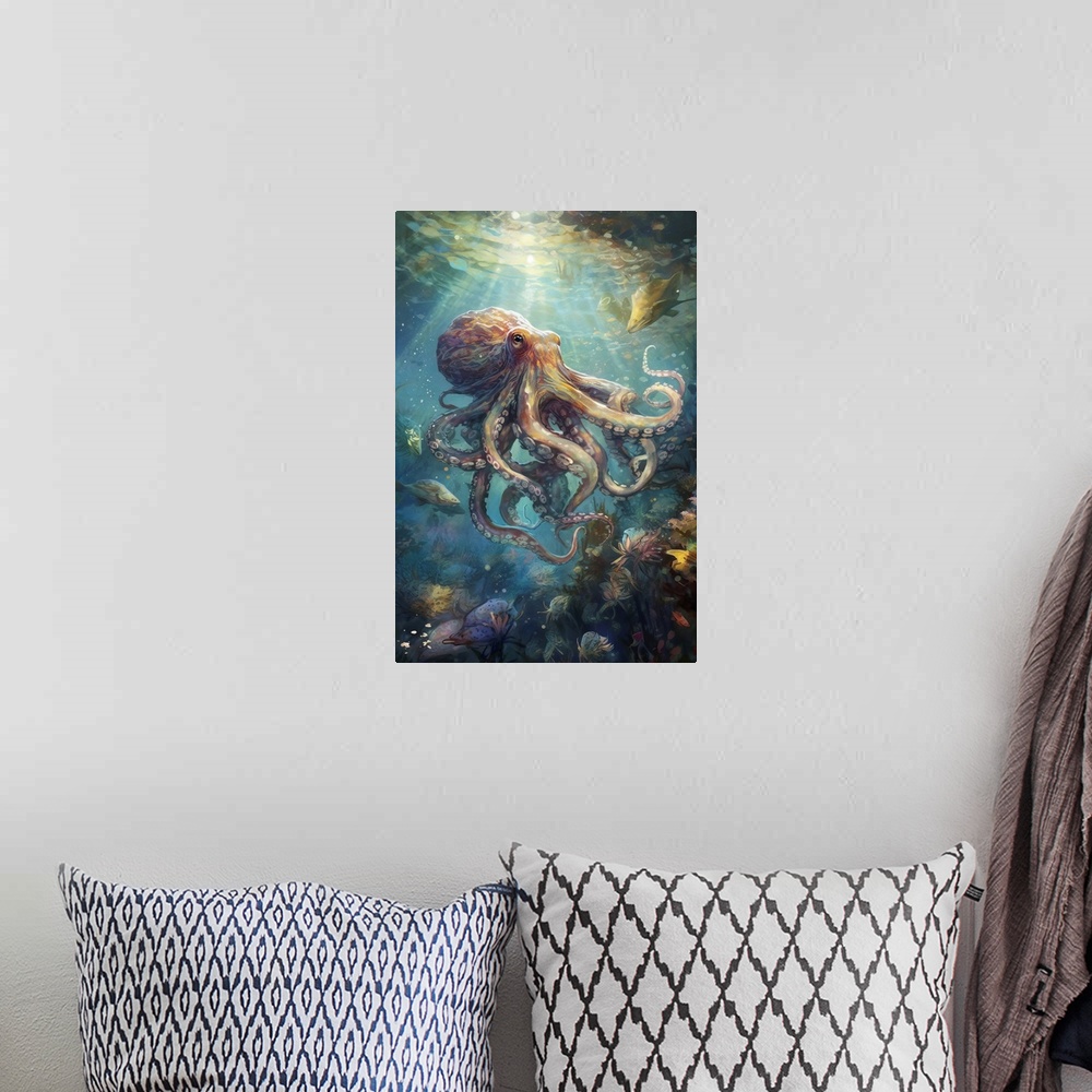 A bohemian room featuring Anime - Octopus I