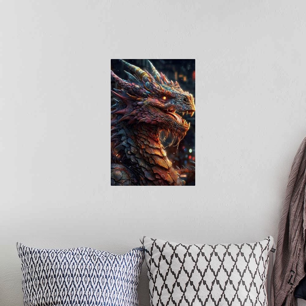 A bohemian room featuring Dragon I