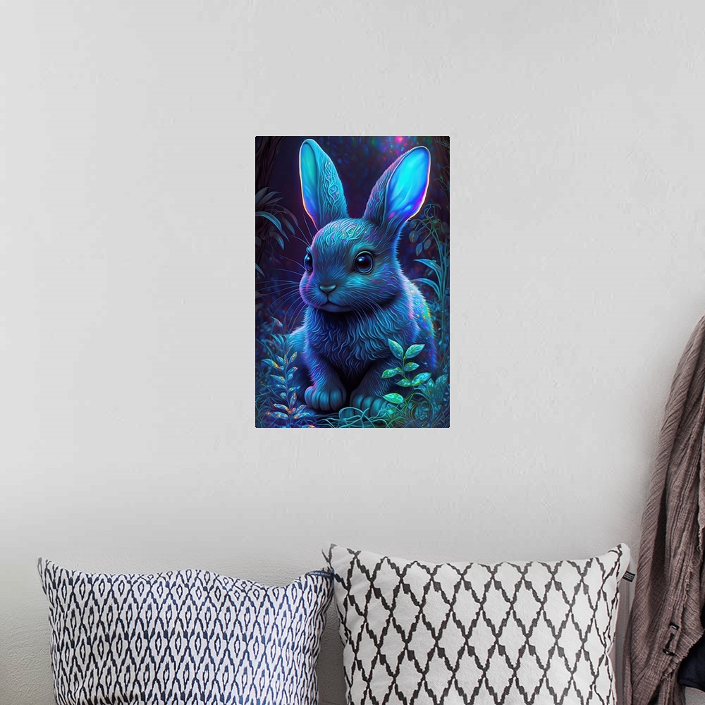 A bohemian room featuring Frost Bunny VIII