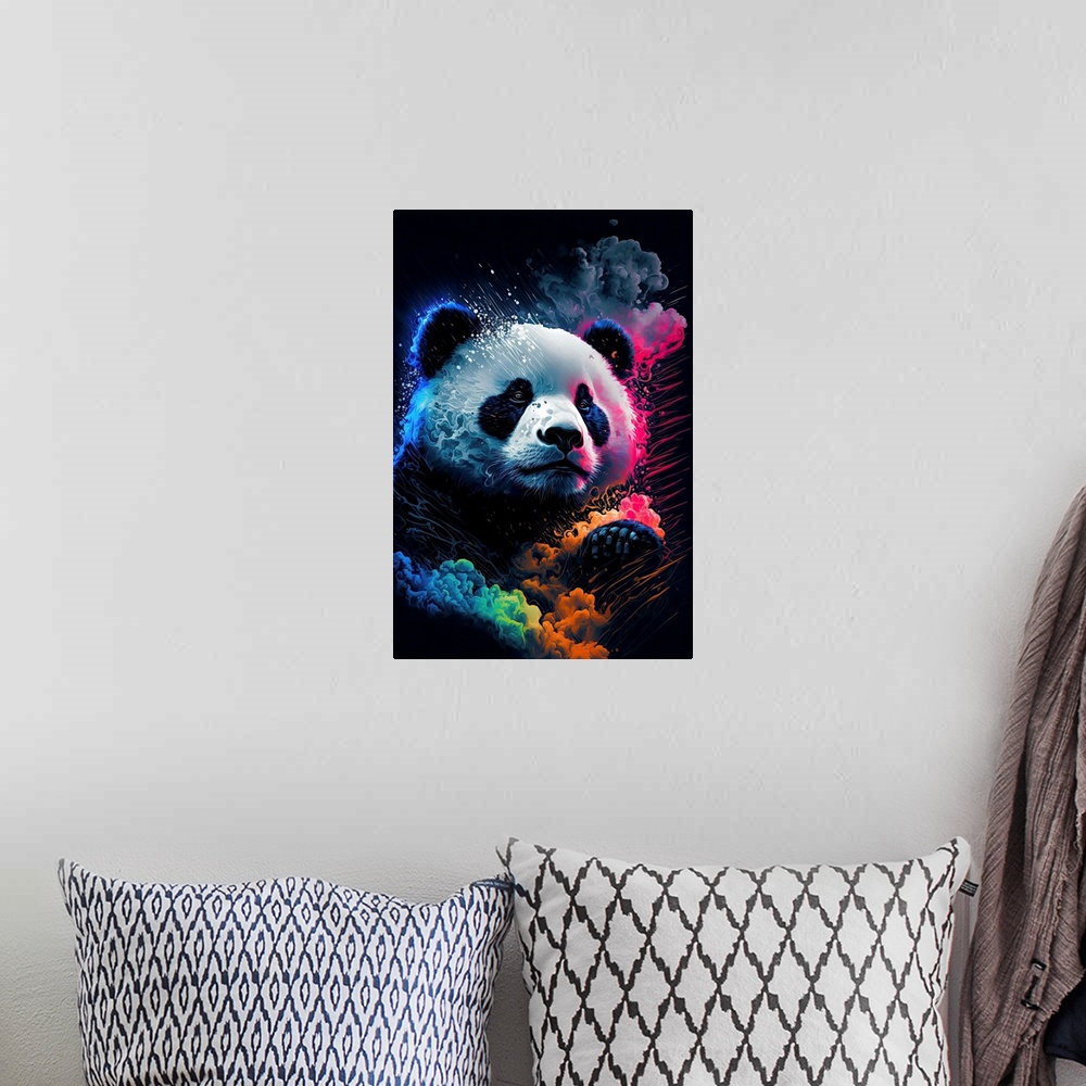 A bohemian room featuring Panda IV Splosion