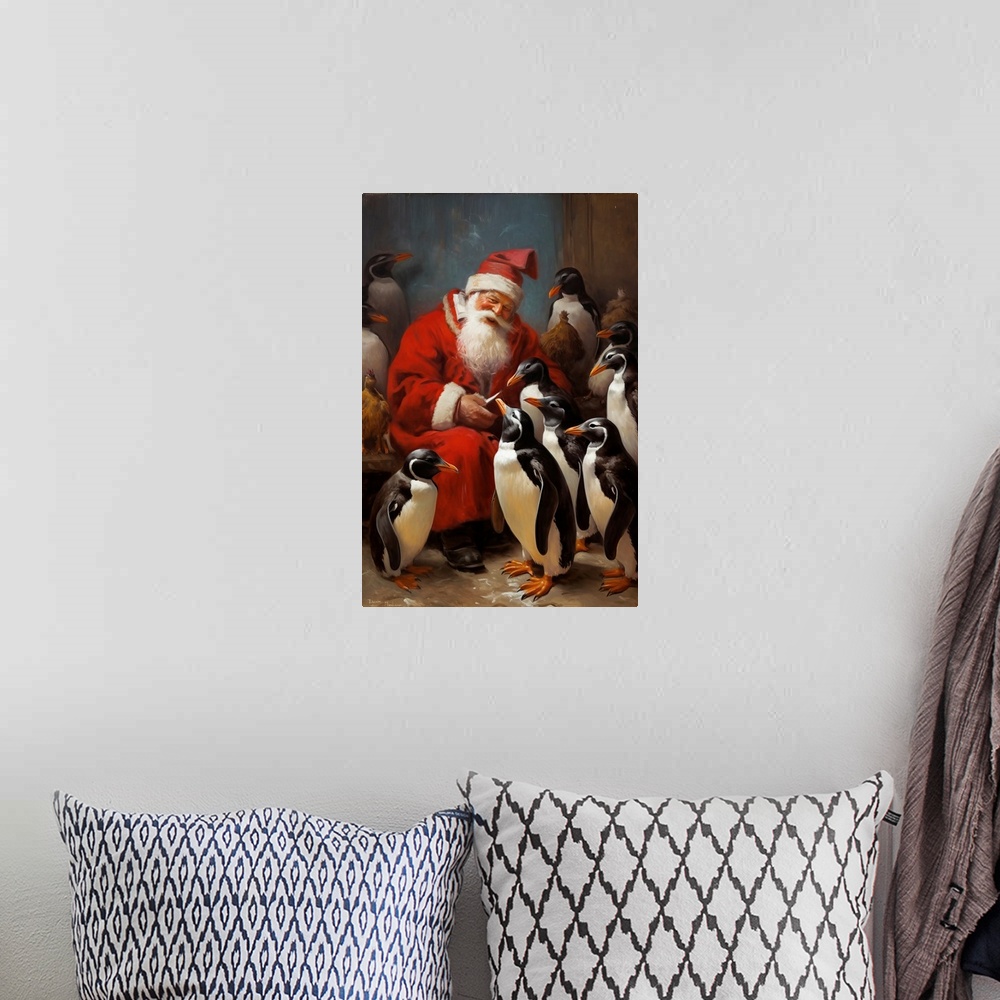 A bohemian room featuring Santa And Penguins