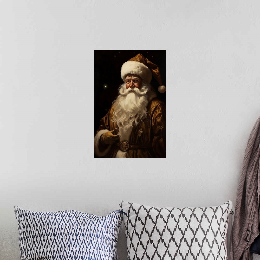A bohemian room featuring Santa Portrait 3