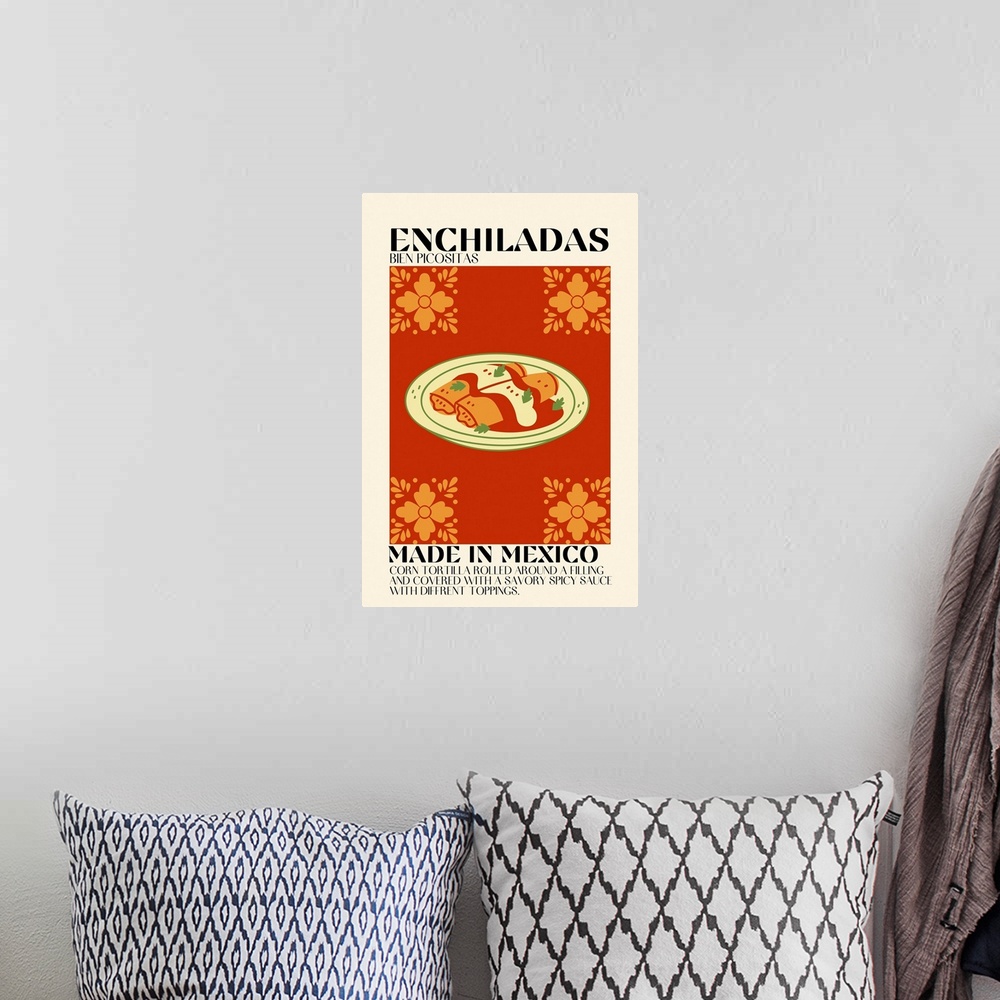 A bohemian room featuring Enchiladas