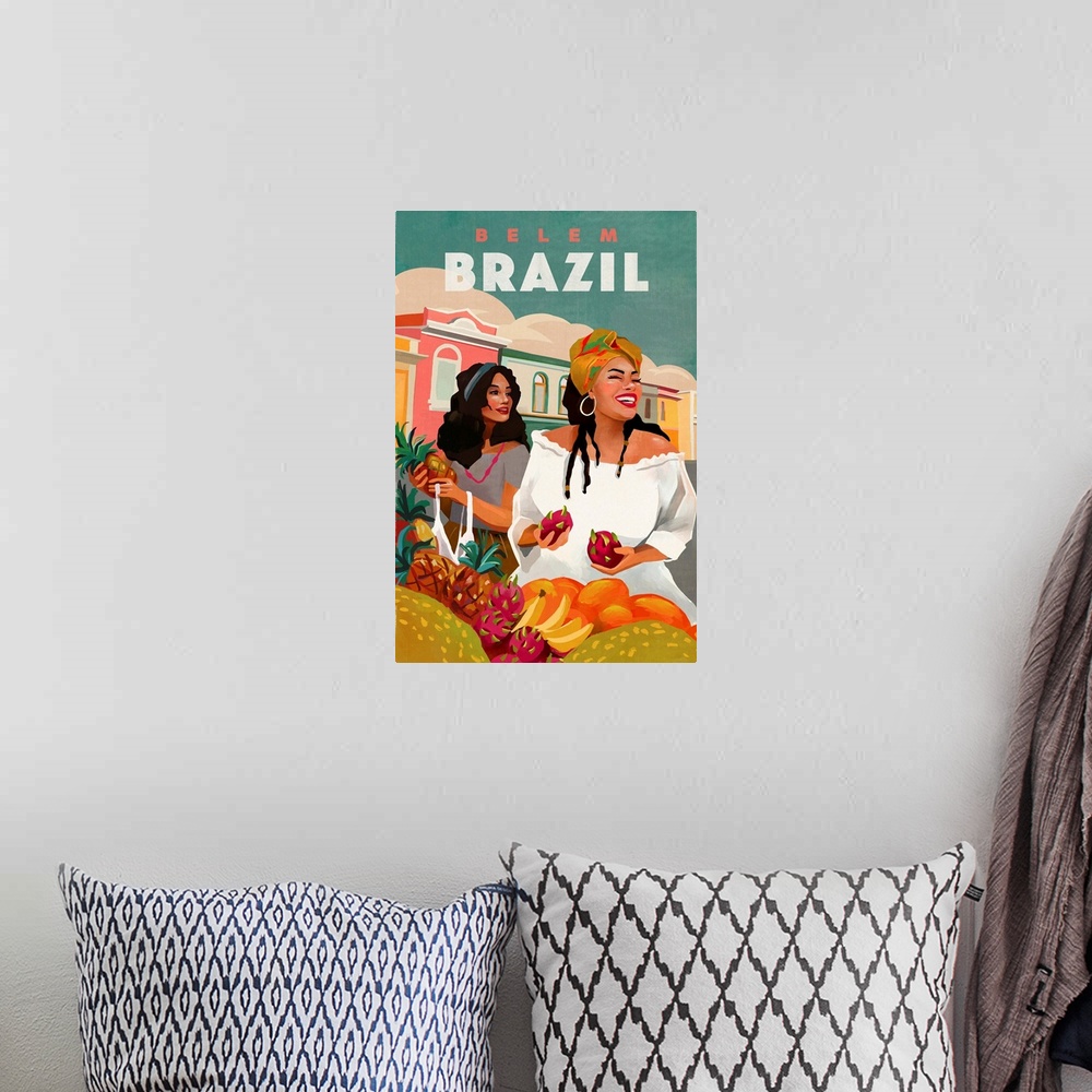 A bohemian room featuring Travel Poster Belem