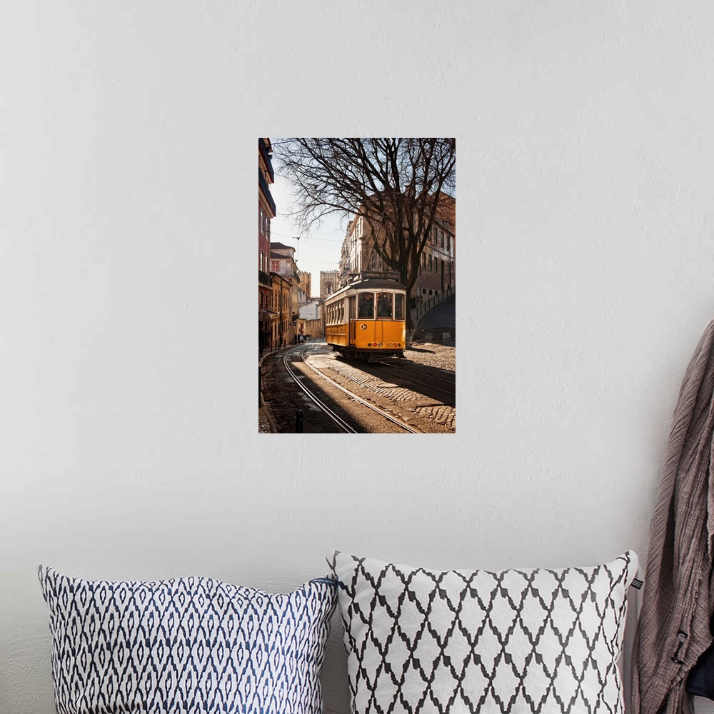 A bohemian room featuring A tramway in Alfama district. Lisbon