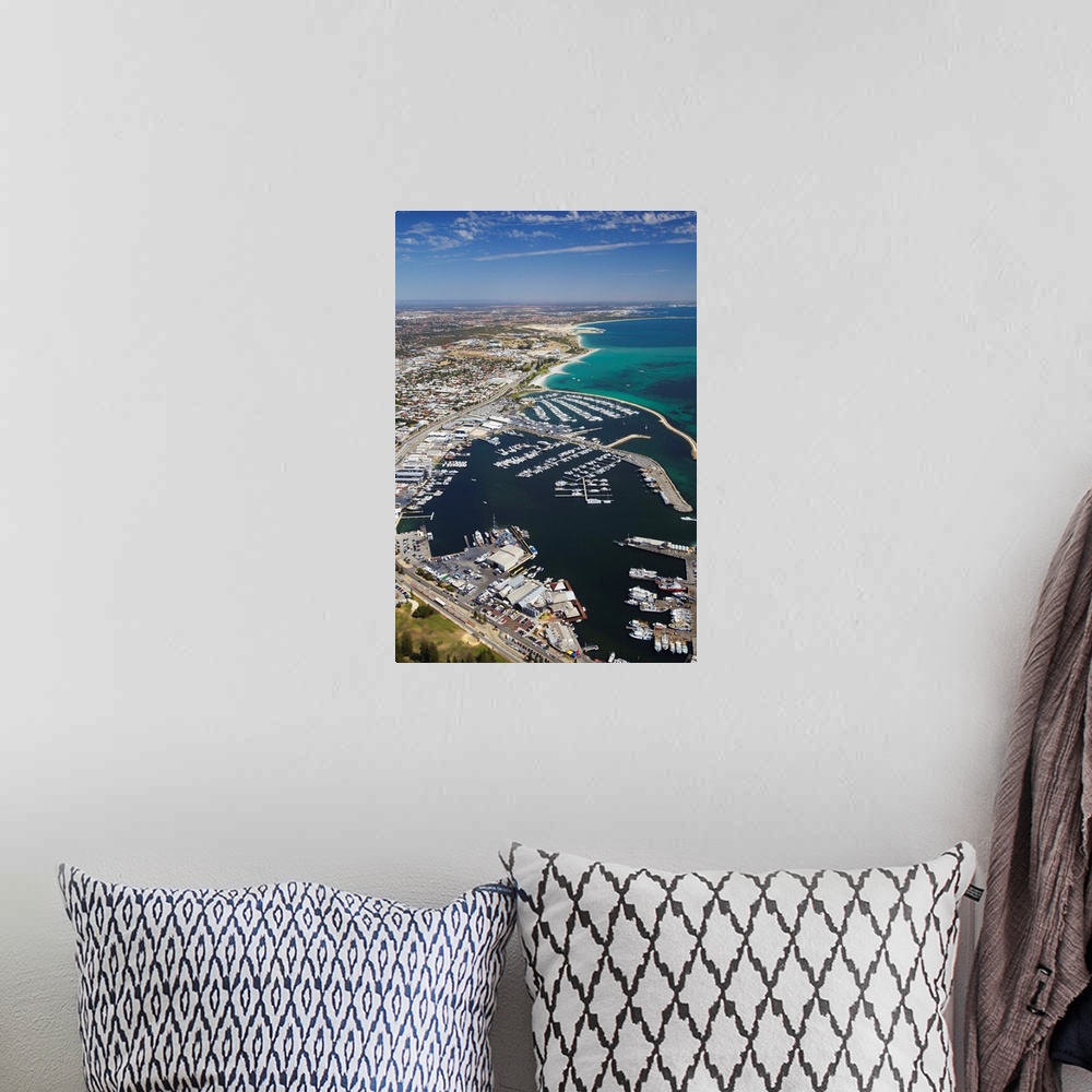 A bohemian room featuring Aerial view of Fremantle harbour, Perth, Western Australia, Australia