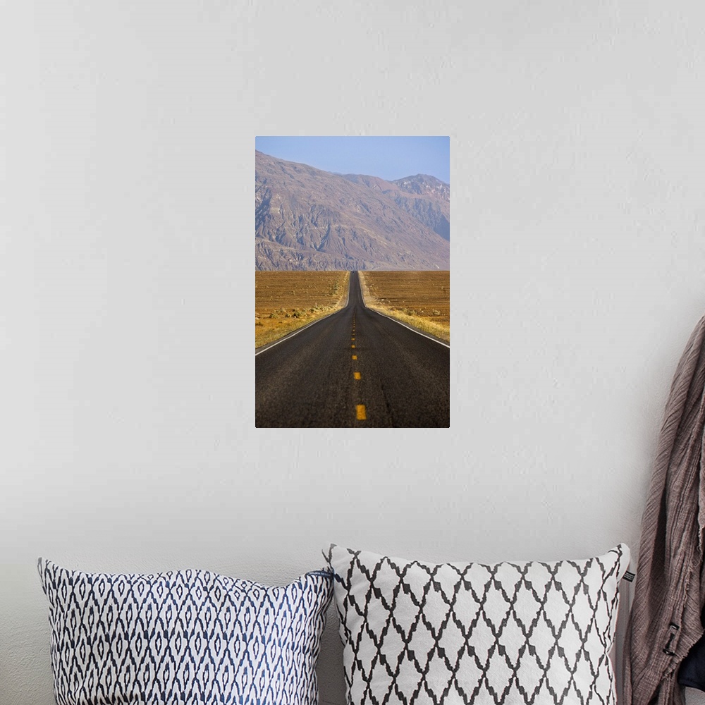 A bohemian room featuring USA, California, Death Valley National Park, Badwater Road landscape, late afternoon