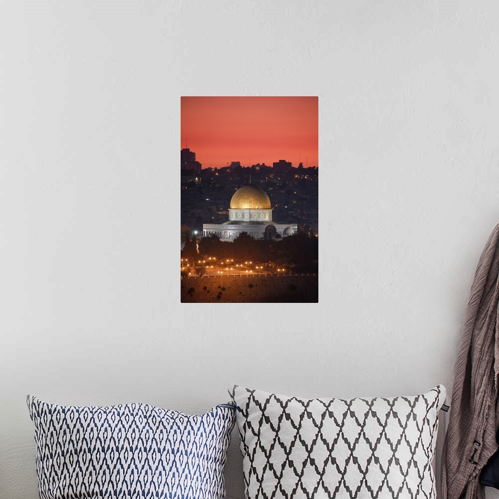 A bohemian room featuring Dome of the Rock Mosque, dusk, Jerusalem, Israel