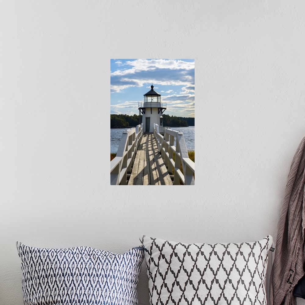 A bohemian room featuring Doubling Point Lighthouse, Maine, USA.