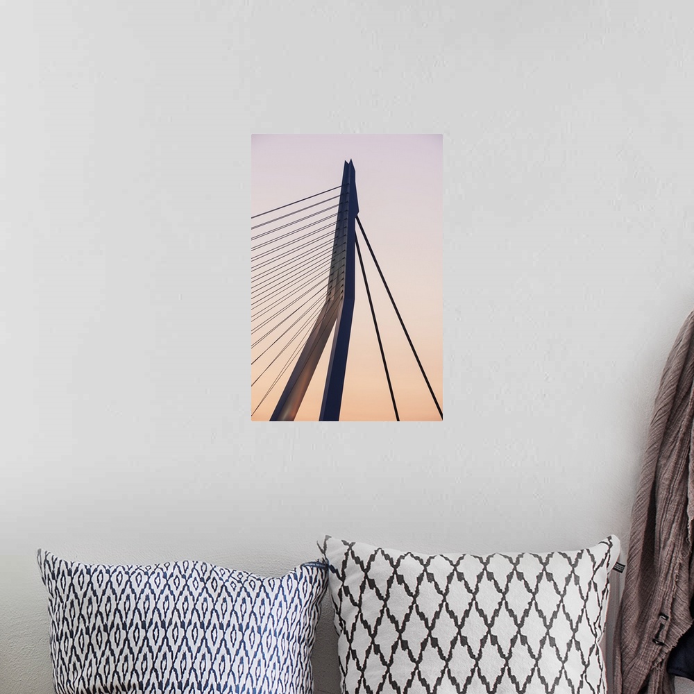 A bohemian room featuring Erasmus Bridge, Rotterdam, Netherlands