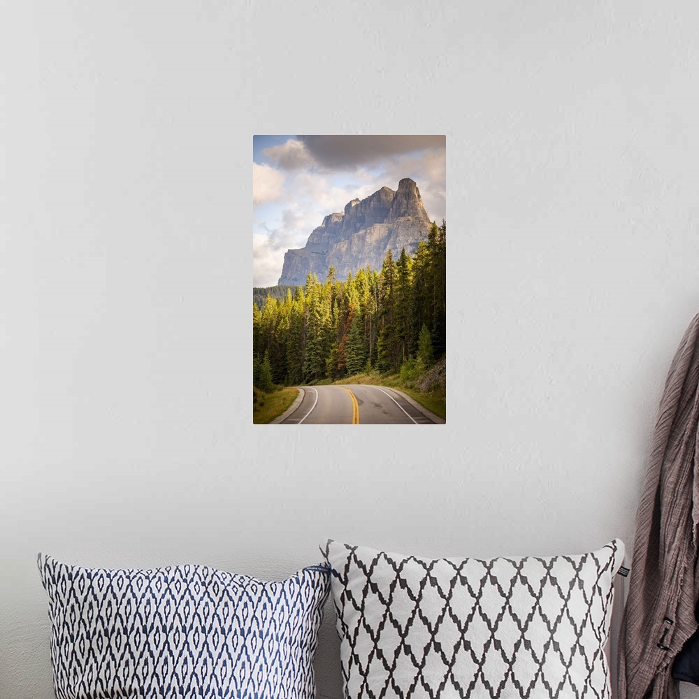 A bohemian room featuring Icefields Parkway scenic route in the Canadian Rockies, alberta, Canada.