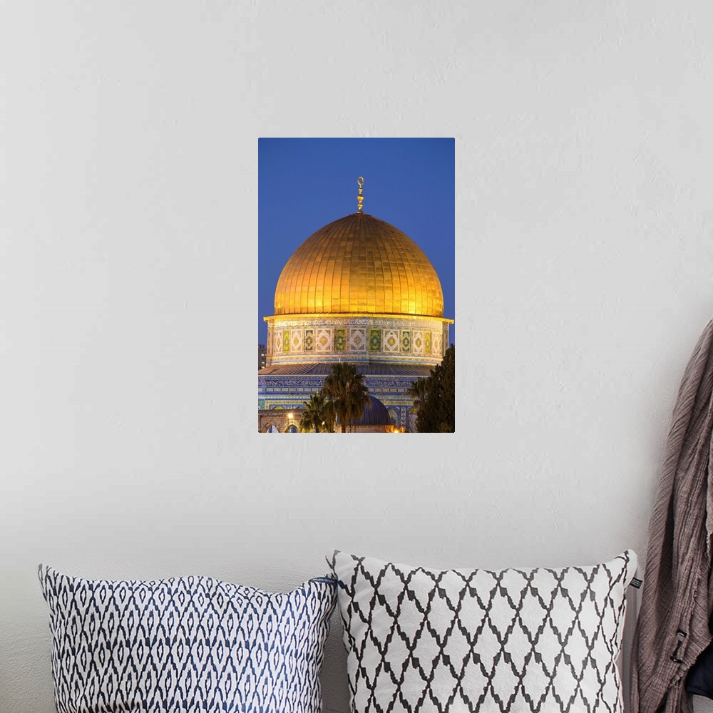 A bohemian room featuring Israel, Jerusalem, Temple Mount, Dome of the Rock.