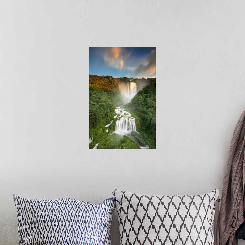 A bohemian room featuring Italy, Umbria, Terni district, Terni, Marmore Falls. One of the tallest waterfalls in Europe. 165 m