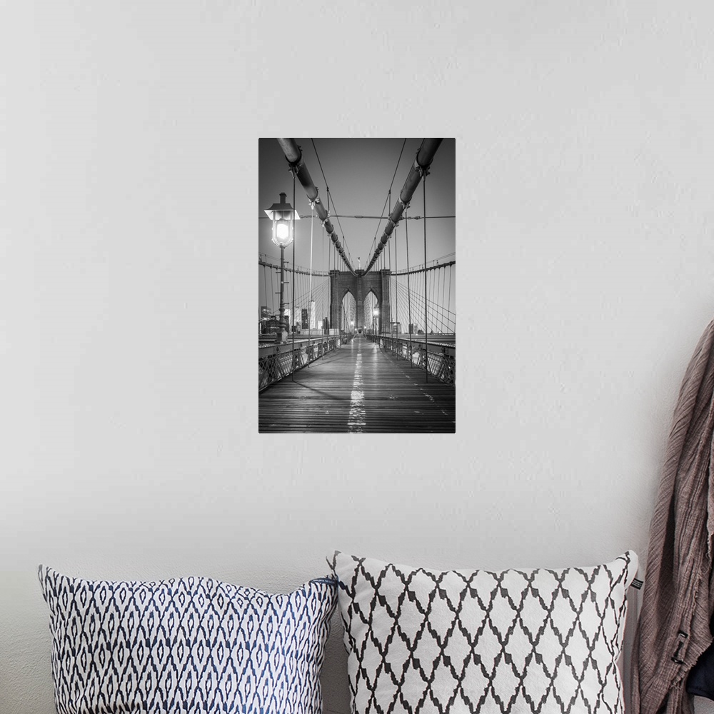 A bohemian room featuring Lower Manhattan & Brooklyn Bridge, New York City, USA