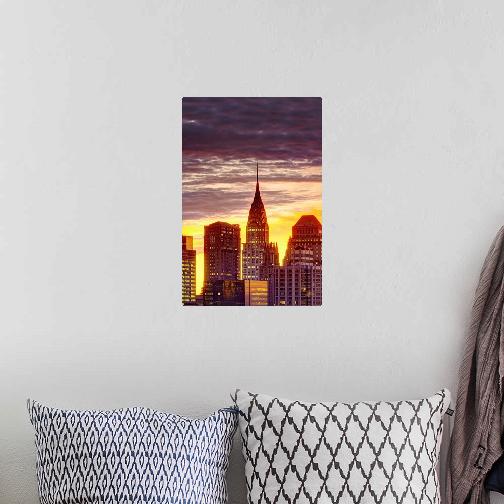A bohemian room featuring USA, New York, Manhattan, Midtown, Chrysler Building