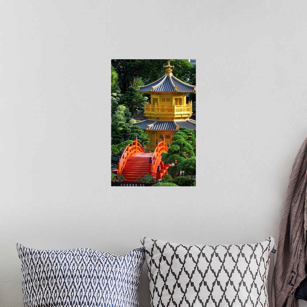 A bohemian room featuring Pagoda in Nan Lian Garden at Chi Lin Nunnery, Diamond Hill, Kowloon, Hong Kong.