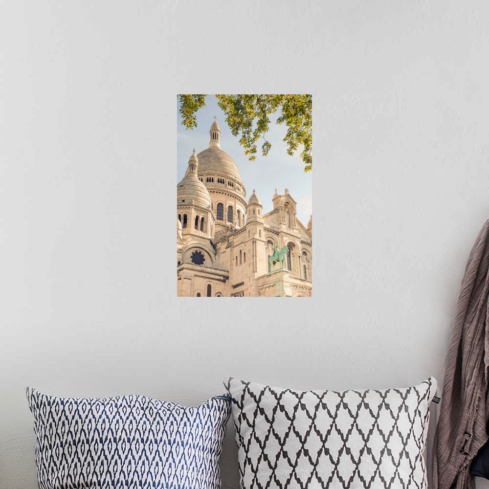 A bohemian room featuring Sacre Coeur cathedral, Paris, France