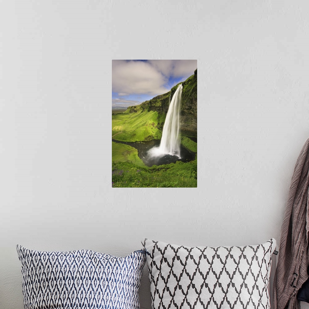 A bohemian room featuring Seljalandfoss Waterfall, South Coast, Iceland
