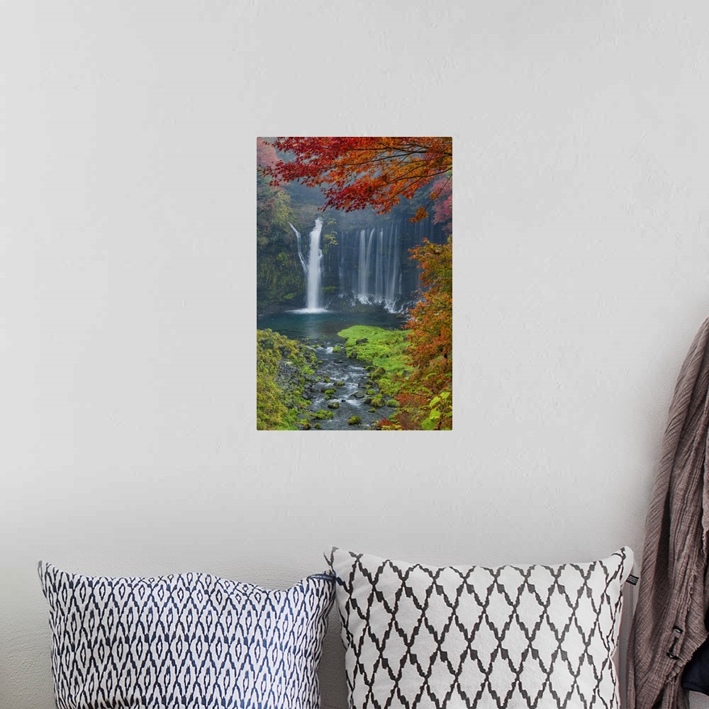A bohemian room featuring Shiraito Falls In Autumn, Fujinomiya, Shizuoka Prefecture, Japan