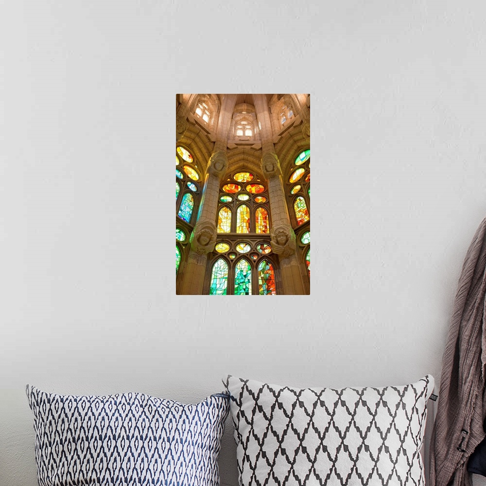 A bohemian room featuring Spain, Barcelona, Sagrada Familia, Stained Glass Windows