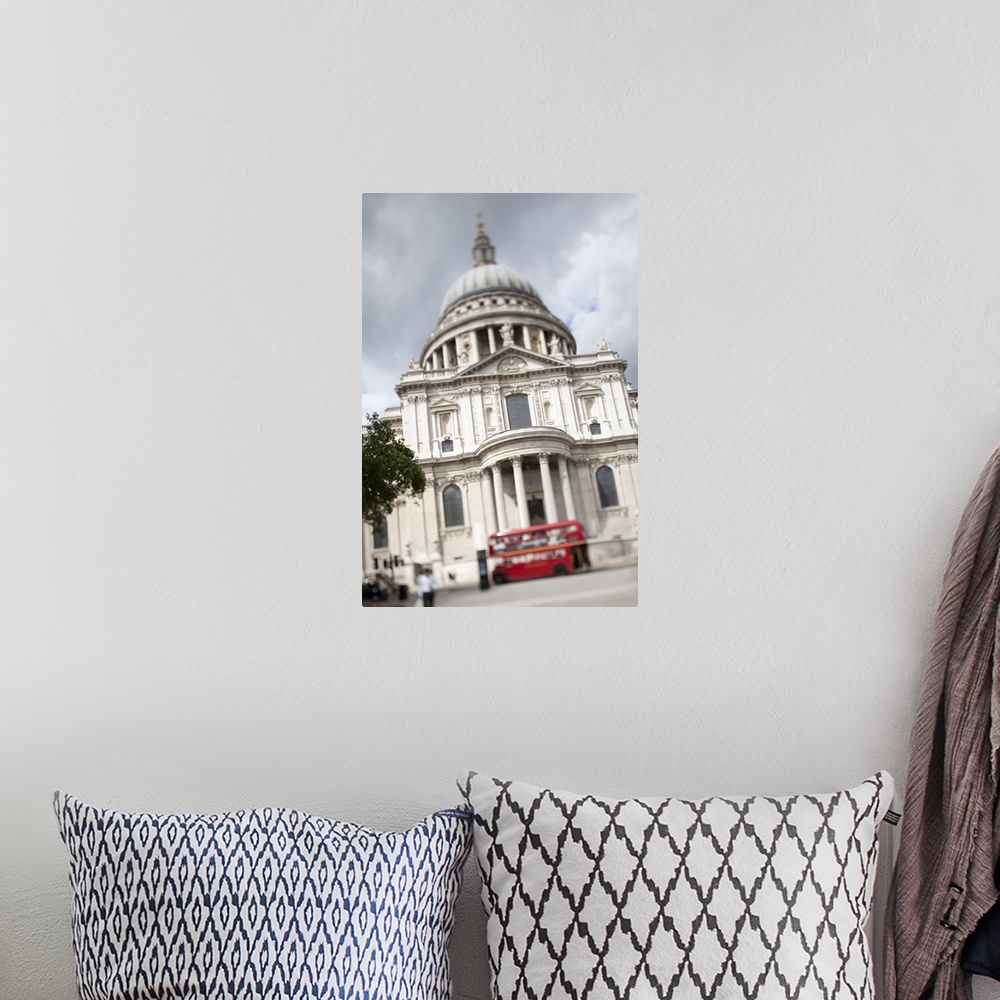 A bohemian room featuring St. Paul's Cathedral, London, England