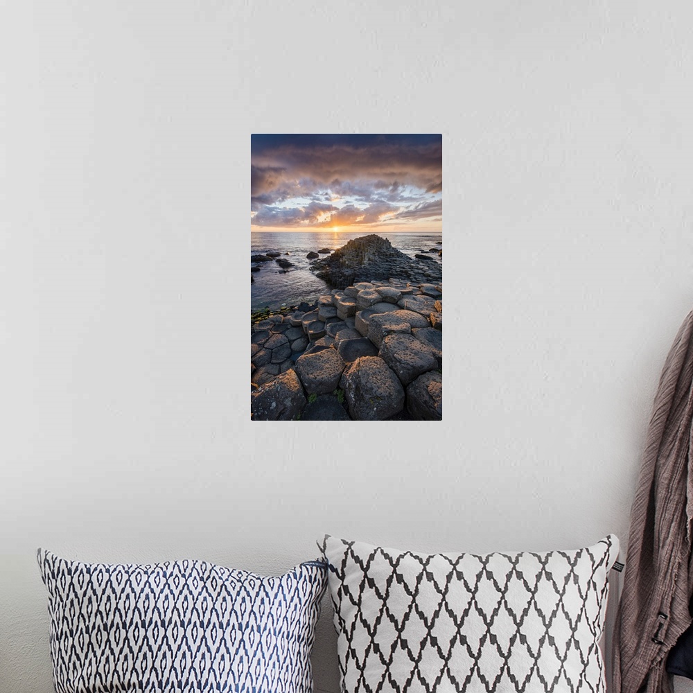 A bohemian room featuring The Giant's Causeway, County Antrim, Ulster region, Northern Ireland, United Kingdom.