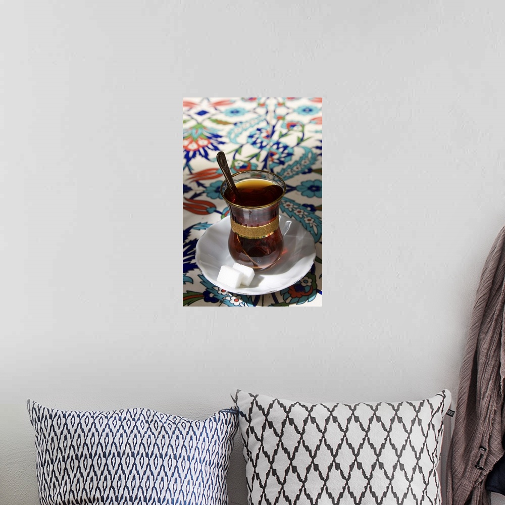 A bohemian room featuring Turkish tea, Istanbul, Turkey