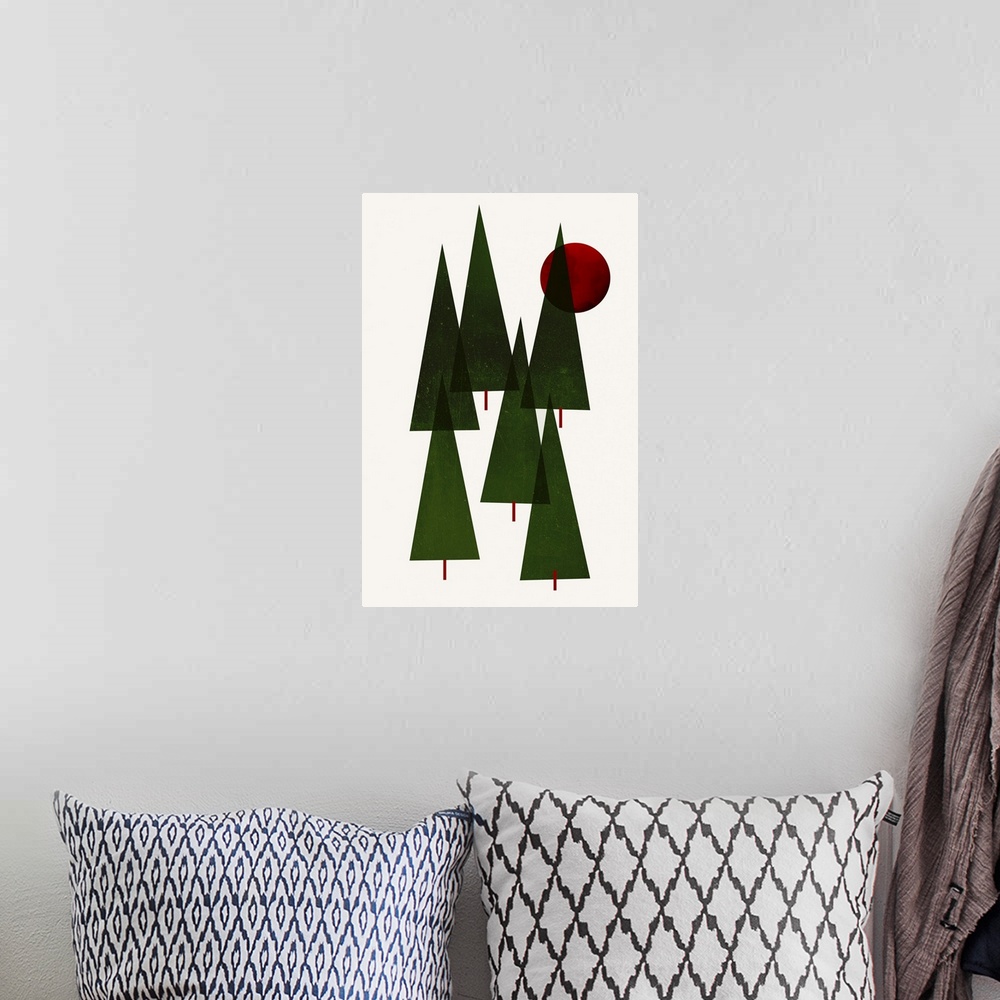 A bohemian room featuring Little Christmas Forest