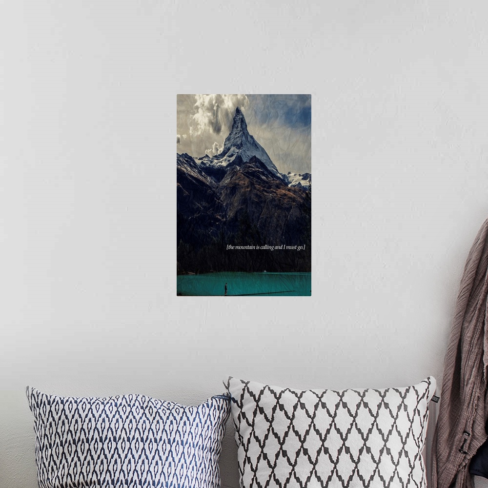A bohemian room featuring The Mountain Is Calling