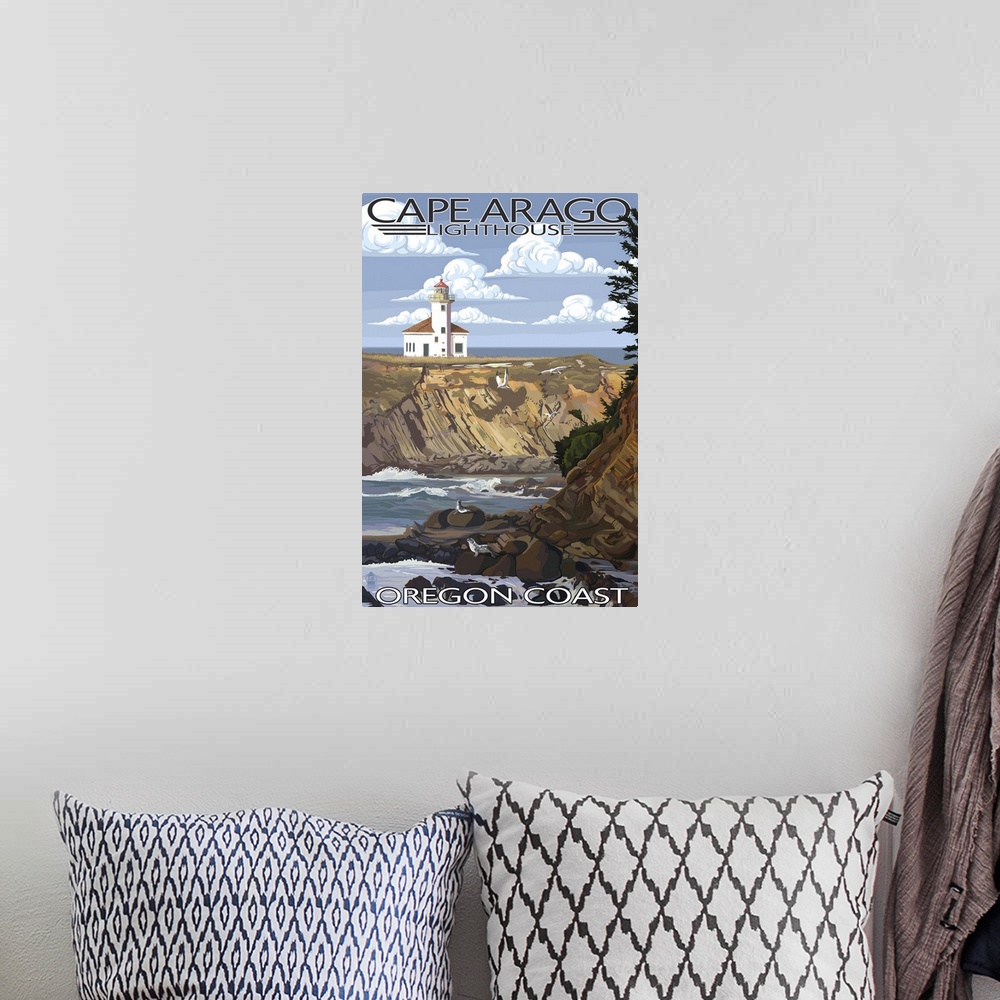 A bohemian room featuring Cape Arago Lighthouse, Oregon Coast