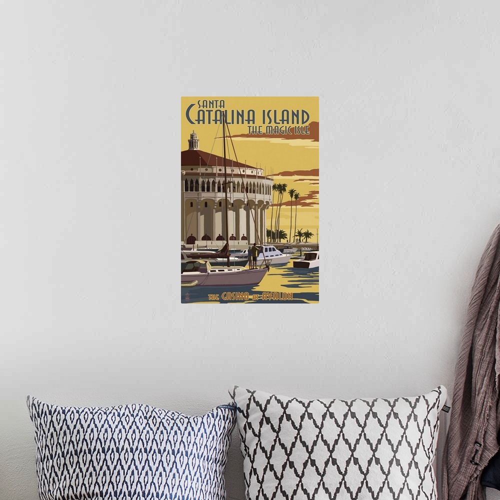 A bohemian room featuring Catalina Island, California, Casino and Marina