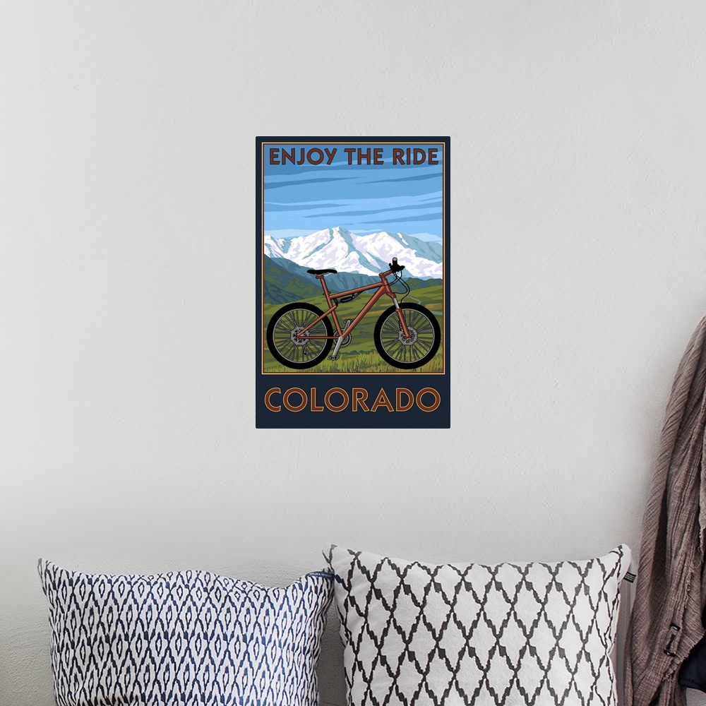 A bohemian room featuring Colorado - Enjoy the Ride - Mountain Bike
